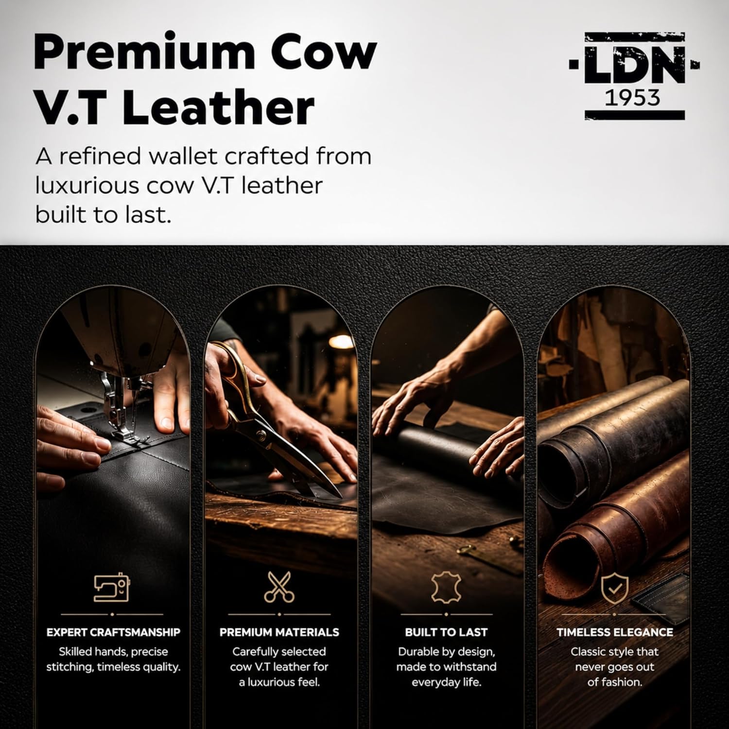 RFID Card Holder Wallet for Men | Ultra-Slim Card Wallet | 6 Credit Card Holders + Multipurpose Pocket | Premium Cow V.T Leather Card Sleeve with Taffeta Lining | Black